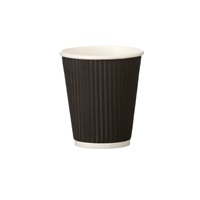 Click for a bigger picture.Ripple Cups - Black 8oz 500 per case