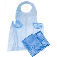 Click for a bigger picture.Polythene Aprons - Blue