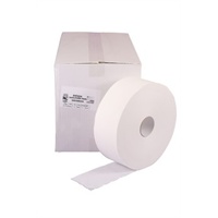 Click for a bigger picture.Jumbo Toilet Rolls- White 2ply 2.25 inch Core 6 per case