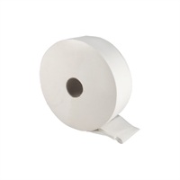 Click for a bigger picture.Jumbo Toilet Rolls White 2ply 3 inch core 6 per case 250m
