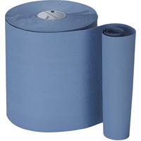Click for a bigger picture.Centrefeed Rolls - Blue 1ply 300mm 6 per case
