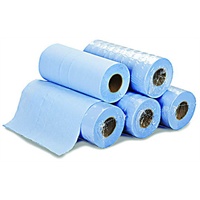 Click for a bigger picture.Hygiene roll - Blue 10 inch 2ply 18 per case