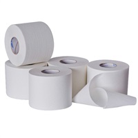 Click for a bigger picture.Bay West Embossed Toilet Rolls - White 2ply 36 per case  525 sheets per roll