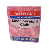 Click for a bigger picture.Vileda Medium Weight Cloths - Red