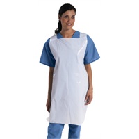 Click for a bigger picture.Poly Disposable Aprons - White