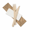 Click here for more details of the Kraft Wrapped Cutlery Set - Knife Fork Napkin