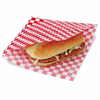 Click here for more details of the Gingham Open Sided Burger Bag - Red 1000 per case