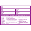 Click here for more details of the Allergen Storage Label - 50mmx100mm  4x2 inch